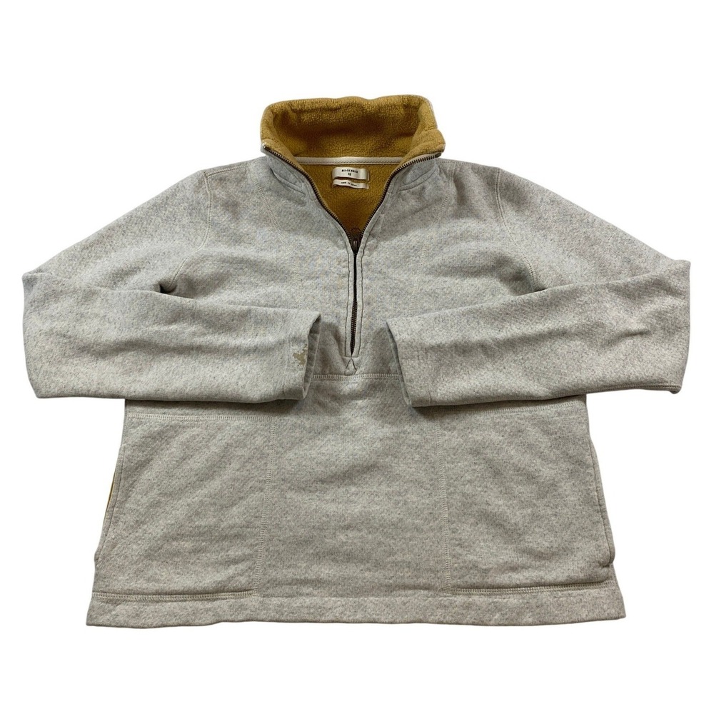 Billy Reid Mens XS Quarter Zip Pullover Gray Cotton Fleece Collar Made in Japan - Picture 2 of 10